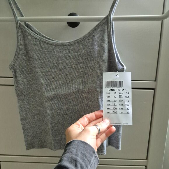 Gray Brandy Melville tank - Picture 2 of 3